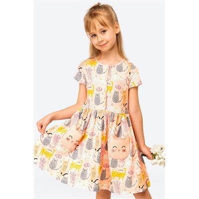 Летнее хлопковое платье для девочки Happy Fox